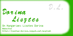 dorina lisztes business card